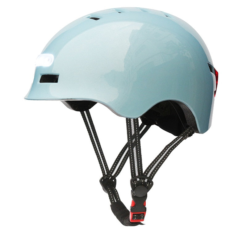 Casque vélo urbain avec lumière & leds Pédale Maurice