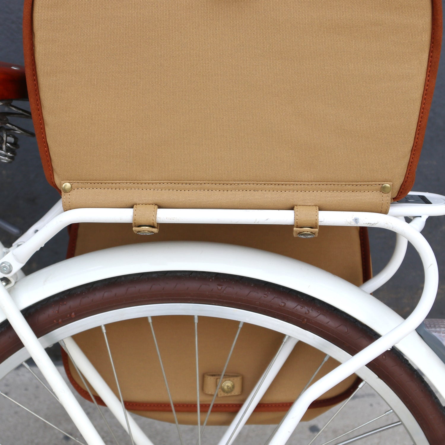 Sacoche double vélo porte bagage arrière vintage étanche Pédale Maurice