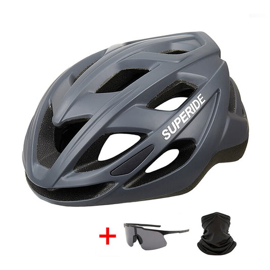 Kit casque vélo de route avec lunette et cagoule