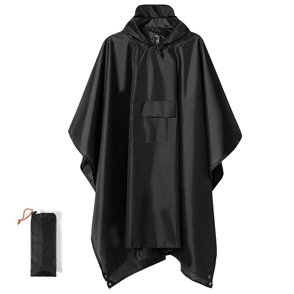 Cape de pluie poncho imperméable noir Pédale Maurice