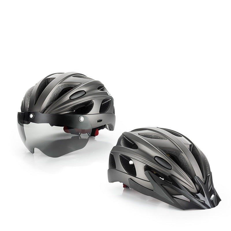 Casque vélo visière de route moulé Pédale Maurice