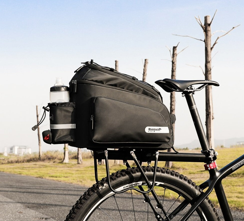 Sacoche porte bagage arrière de vélo 17L VTT avec support gourde Pédale Maurice